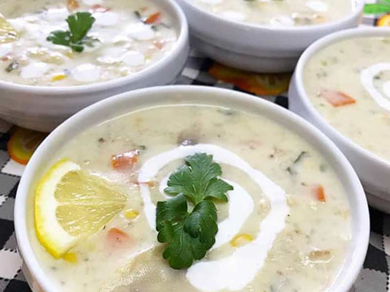 طرز تهیه سوپ جو با شیر و مرغ به روش رستورانی | مخصوص مهمانی