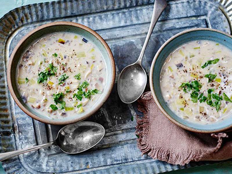 طرز تهیه سوپ سفید شیر و قارچ | سوپ لاکچری و گران ایرانی