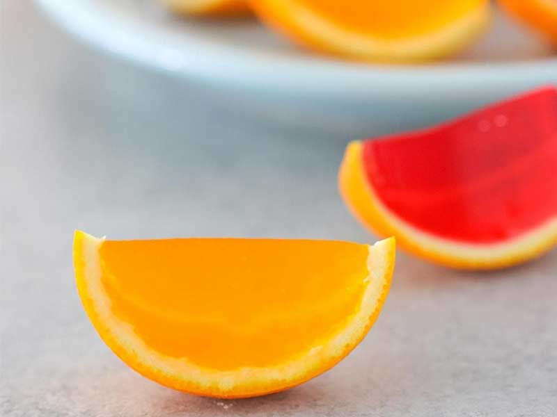 طرز تهیه پرتقال ژله ای | ژله با پوست میوه