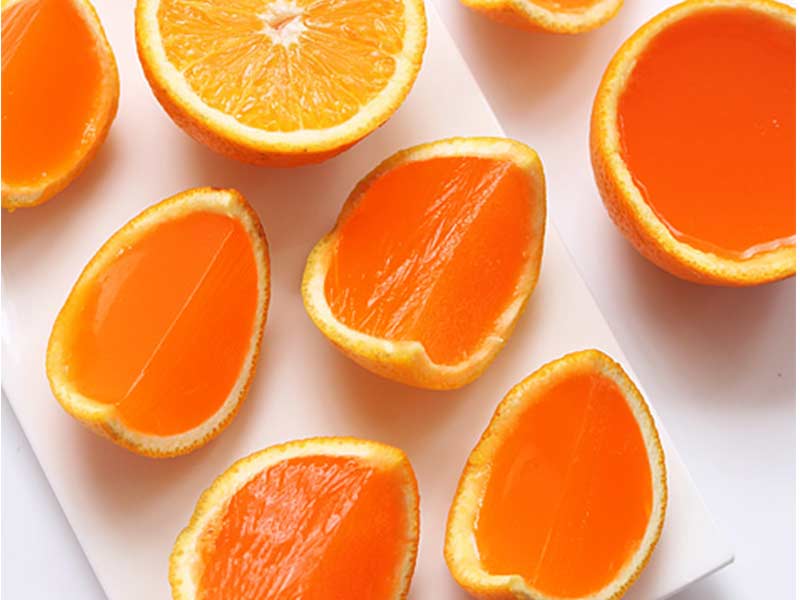 طرز تهیه پرتقال ژله ای | ژله با پوست میوه