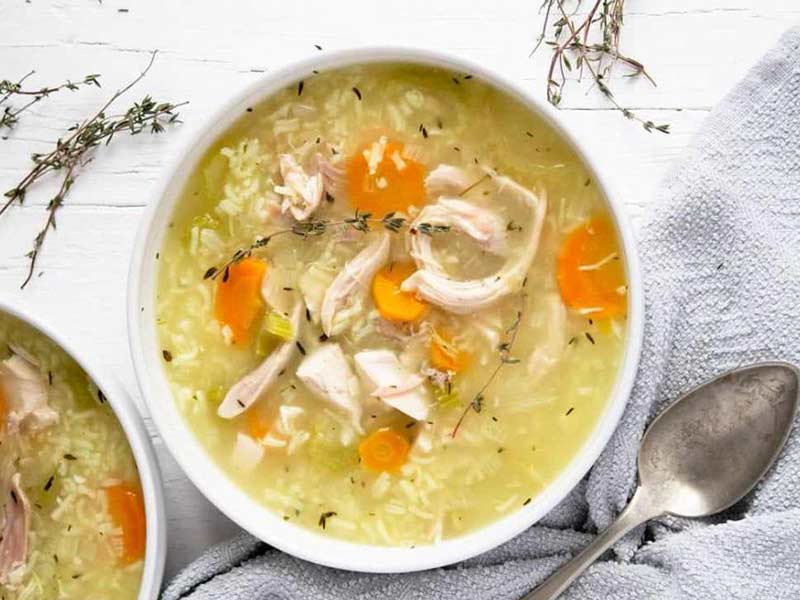 طرز تهیه سوپ مرغ برای سرماخوردگی