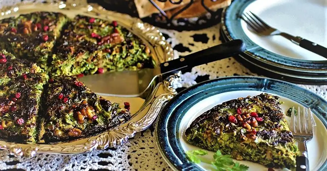 کوکو پونه خوش عطر و خوشمزه به دو روش آسان و سریع در خانه 1 طرز تهیه کوکو پونه با سیب زمینی