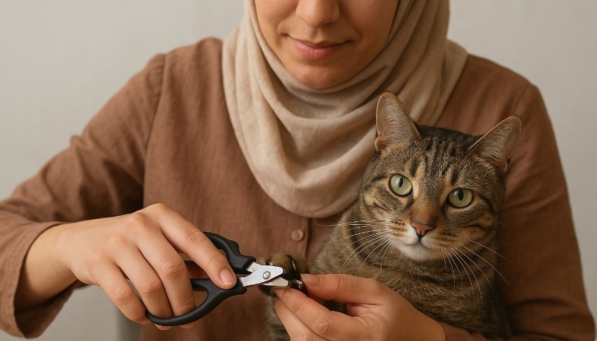 آیا گرفتن ناخن گربه با ناخن گیر انسان صحیح است؟ 1 گرفتن ناخن گربه با ناخن گیر انسان