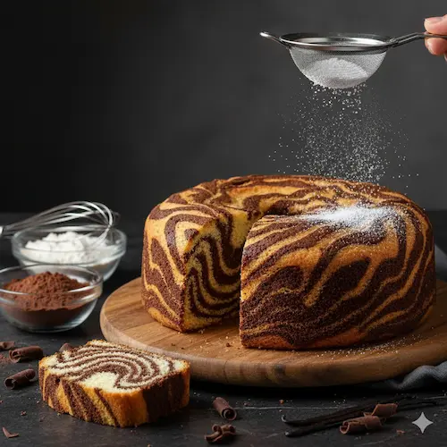 طرز تهیه کیک زبرا با طرح حرفهای (راز دو رنگ شدن کیک) 2 طرز تهیه کیک زبرا با طرح حرفهای (راز دو رنگ شدن کیک)