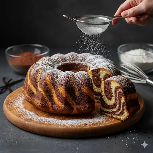 طرز تهیه کیک زبرا با طرح حرفهای (راز دو رنگ شدن کیک) 4 طرز تهیه کیک زبرا | مرحله به مرحله